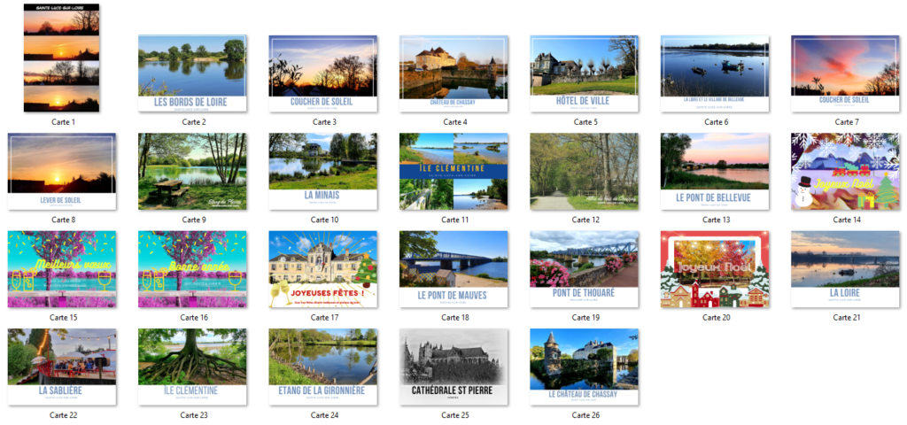 catalogue de cartes postales mise à jour